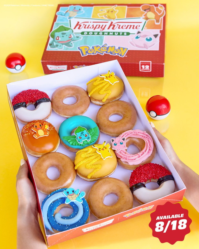 ポケモンとクリスピークリーム、ドーナツコラボレーションを開始